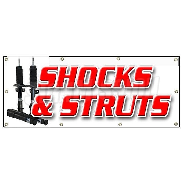 SHOCKS AND STRUTS BANNER SIGN car brake auto repair mechanic car